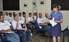 A cabo Jociley apresentou conceitos de primeiros socorros